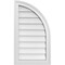 Ekena Millwork Quarter Round Top Right Surface Mount PVC Gable Vent w/ 2"W x 2"P Brickmould Sill Frame, 16"W x 28"H GVPQR16X2803SN - alternate 1